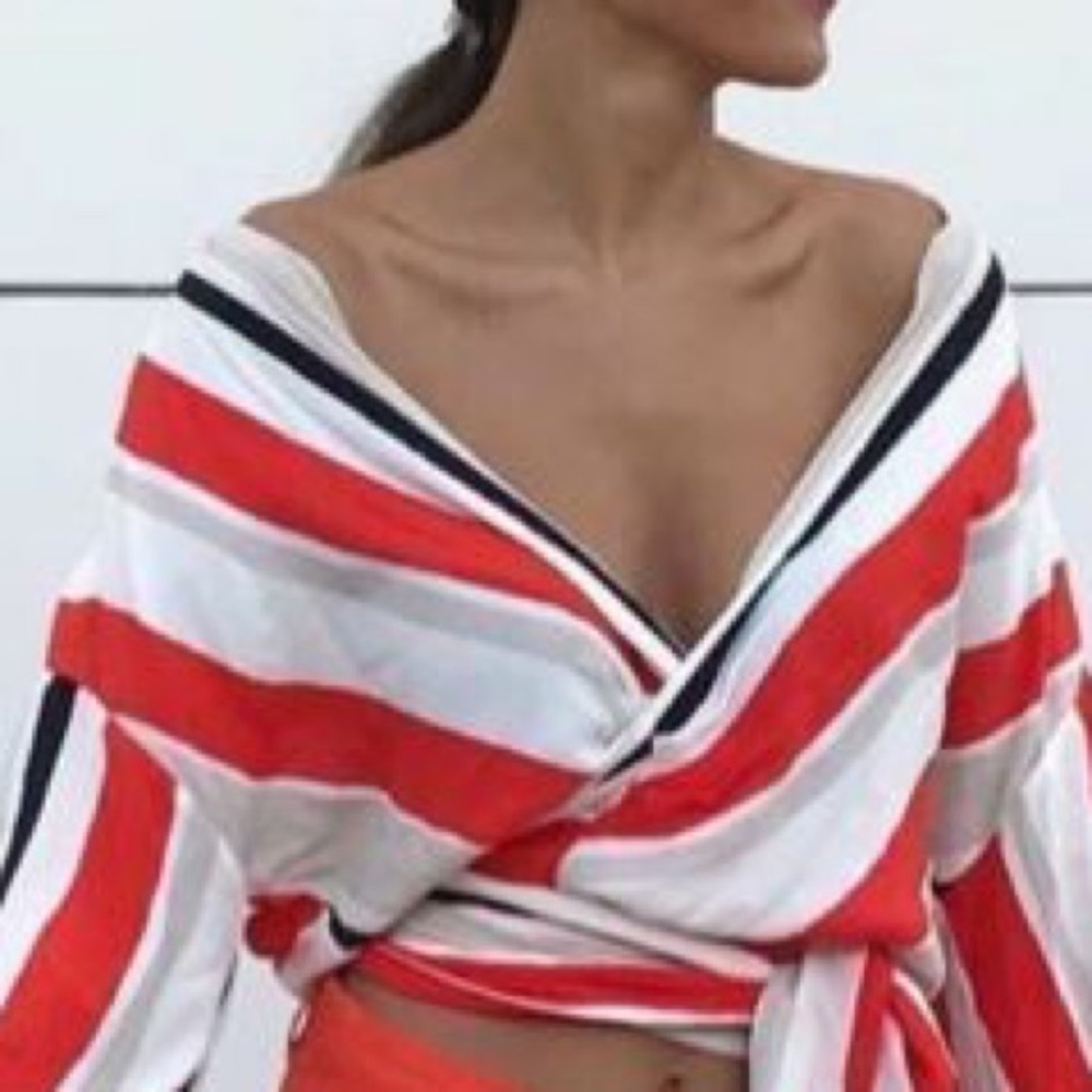 Zara wrap blouse